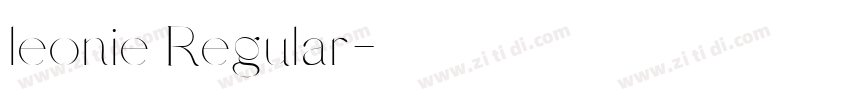 leonie Regular字体转换